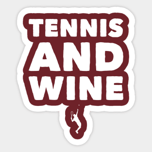 Tennis and wine Sticker